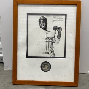 Jackie Robinson 1997 Framed Baseball Player Portrait with Coin